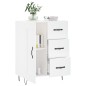 vidaXL Aparador de madera contrachapada blanco brillante 69,5x34x90 cm