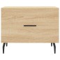 vidaXL Mesas de centro 2 uds madera ingeniería roble Sonoma 50x50x40cm vidaXL Mesas de centro 2 uds madera ingeniería roble Sonoma 50x50x40cm