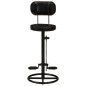 vidaXL Taburetes de cocina 2 uds piel de cabra auténtica negro vidaXL Taburetes de cocina 2 uds piel de cabra auténtica negro