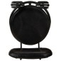 vidaXL Taburetes de cocina 2 uds piel de cabra auténtica negro vidaXL Taburetes de cocina 2 uds piel de cabra auténtica negro
