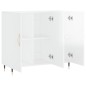vidaXL Aparador de madera de ingeniería blanco brillo 90x34x80 cm vidaXL Aparador de madera de ingeniería blanco brillo 90x34x80 cm