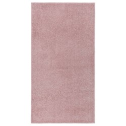 vidaXL Alfombra de pelo corto rosa 80x150 cm