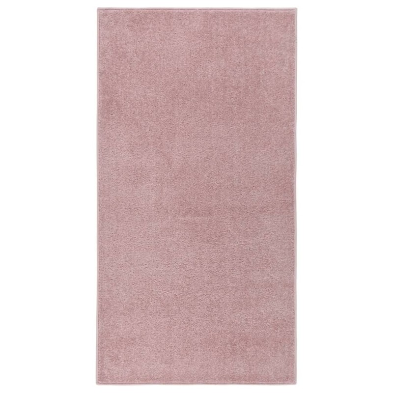 vidaXL Alfombra de pelo corto rosa 80x150 cm vidaXL Alfombra de pelo corto rosa 80x150 cm