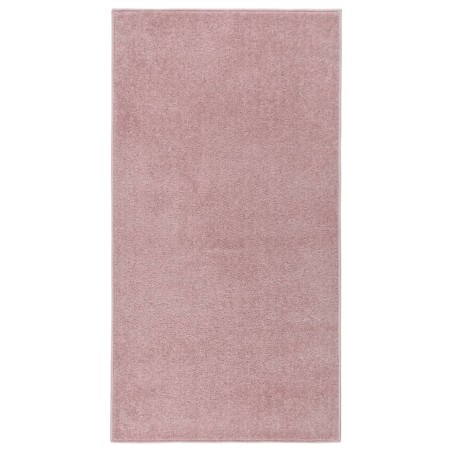 vidaXL Alfombra de pelo corto rosa 80x150 cm