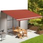 vidaXL Tela de repuesto para toldo naranja y marrón 6x3,5 m vidaXL Tela de repuesto para toldo naranja y marrón 6x3,5 m