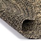 vidaXL Alfombra hecha a mano de yute negra y natural 150 cm vidaXL Alfombra hecha a mano de yute negra y natural 150 cm