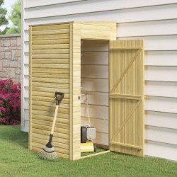 vidaXL Caseta de almacenaje de jardín madera de pino 100x110x218 cm