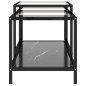 vidaXL Mesita de centro 2 piezas vidrio templado negro vidaXL Mesita de centro 2 piezas vidrio templado negro