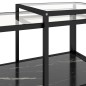 vidaXL Mesita de centro 2 piezas vidrio templado negro vidaXL Mesita de centro 2 piezas vidrio templado negro