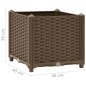 vidaXL Arriate 40x40x38 cm polipropileno vidaXL Arriate 40x40x38 cm polipropileno