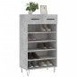 vidaXL Zapatero madera de ingeniería gris hormigón 60x35x105 cm