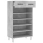 vidaXL Zapatero madera de ingeniería gris hormigón 60x35x105 cm