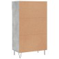 vidaXL Zapatero madera de ingeniería gris hormigón 60x35x105 cm