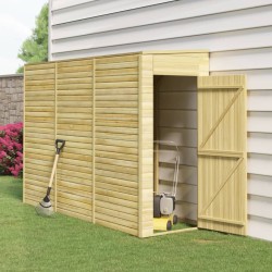 vidaXL Caseta de almacenaje de jardín madera de pino 100x310x218 cm