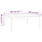 vidaXL Mesa de centro de madera maciza de pino negro 100x100x40 cm