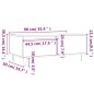 vidaXL Mesa de centro madera contrachapada gris hormigón 90x50x36,5 cm vidaXL Mesa de centro madera contrachapada gris hormigón 90x50x36,5 cm