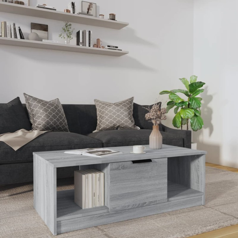 vidaXL Mesa de centro madera de ingeniería gris Sonoma 102x50x36 cm vidaXL Mesa de centro madera de ingeniería gris Sonoma 102x50x36 cm