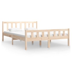 vidaXL Estructura de cama madera maciza 120x190 cm