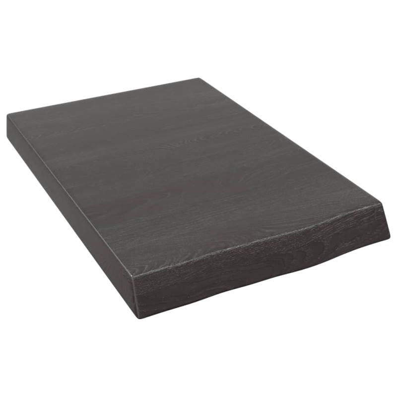 vidaXL Estante pared madera roble tratada marrón oscuro 40x60x(2-6) cm vidaXL Estante pared madera roble tratada marrón oscuro 40x60x(2-6) cm
