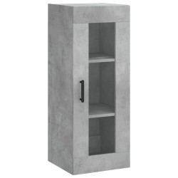 vidaXL Armario de pared gris hormigón 34,5x34x90 cm