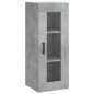 vidaXL Armario de pared gris hormigón 34,5x34x90 cm