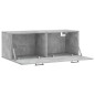vidaXL Armario de pared madera ingeniería gris hormigón 100x36,5x35 cm vidaXL Armario de pared madera ingeniería gris hormigón 100x36,5x35 cm