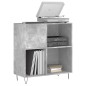 vidaXL Mueble discos madera contrachapada gris hormigón 84,5x38x89 cm vidaXL Mueble discos madera contrachapada gris hormigón 84,5x38x89 cm