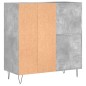 vidaXL Mueble discos madera contrachapada gris hormigón 84,5x38x89 cm vidaXL Mueble discos madera contrachapada gris hormigón 84,5x38x89 cm