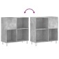vidaXL Mueble discos madera contrachapada gris hormigón 84,5x38x89 cm vidaXL Mueble discos madera contrachapada gris hormigón 84,5x38x89 cm