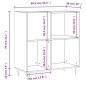 vidaXL Mueble discos madera contrachapada gris hormigón 84,5x38x89 cm vidaXL Mueble discos madera contrachapada gris hormigón 84,5x38x89 cm