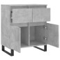 vidaXL Aparador de madera contrachapada gris hormigón 60x35x70 cm vidaXL Aparador de madera contrachapada gris hormigón 60x35x70 cm