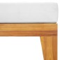 vidaXL Reposapiés modular y cojín crema madera maciza de acacia vidaXL Reposapiés modular y cojín crema madera maciza de acacia