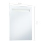 vidaXL Espejo de pared de baño con LED 60x80 cm vidaXL Espejo de pared de baño con LED 60x80 cm