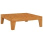 vidaXL Reposapiés modular y cojín crema madera maciza de acacia vidaXL Reposapiés modular y cojín crema madera maciza de acacia