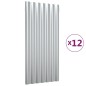 vidaXL Paneles tejado 12 unidades acero recubierto plateado 80x36 cm vidaXL Paneles tejado 12 unidades acero recubierto plateado 80x36 cm