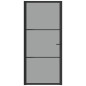 vidaXL Puerta interior vidrio ESG y aluminio negro 93x201,5 cm vidaXL Puerta interior vidrio ESG y aluminio negro 93x201,5 cm