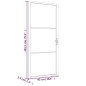 vidaXL Puerta interior vidrio ESG y aluminio negro 93x201,5 cm vidaXL Puerta interior vidrio ESG y aluminio negro 93x201,5 cm