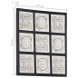 vidaXL Panel de pared tallado a mano MDF negro y blanco 60x60x1,5 cm vidaXL Panel de pared tallado a mano MDF negro y blanco 60x60x1,5 cm