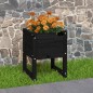 vidaXL Jardinera madera maciza de pino negro 40x40x52,5 cm