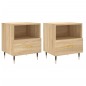 vidaXL Mesita noche 2 uds madera ingeniería roble Sonoma 40x35x47,5 cm vidaXL Mesita noche 2 uds madera ingeniería roble Sonoma 40x35x47,5 cm