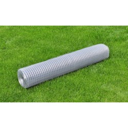 vidaXL Malla de alambre de acero galvanizado plateada 10x1 m