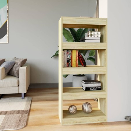 vidaXL Estantería madera contrachapada color roble Sonoma 60x30x135 cm