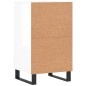 vidaXL Aparador madera de ingeniería blanco brillante 40x35x70 cm