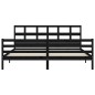 vidaXL Estructura de cama con cabecero madera maciza negro 200x200 cm vidaXL Estructura de cama con cabecero madera maciza negro 200x200 cm