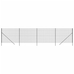 vidaXL Cerca de alambre de acero galvanizado gris antracita 1,4x10 m