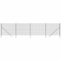 vidaXL Cerca de alambre de acero galvanizado gris antracita 1,4x10 m vidaXL Cerca de alambre de acero galvanizado gris antracita 1,4x10 m