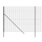 vidaXL Cerca de alambre de acero galvanizado gris antracita 1,4x10 m vidaXL Cerca de alambre de acero galvanizado gris antracita 1,4x10 m