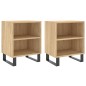 vidaXL Mesitas noche 2 uds madera ingeniería roble Sonoma 40x30x50 cm