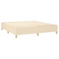vidaXL Cama box spring con colchón tela color crema 160x200 cm vidaXL Cama box spring con colchón tela color crema 160x200 cm
