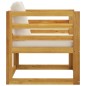 vidaXL Silla de jardín y cojines color crema madera maciza de acacia vidaXL Silla de jardín y cojines color crema madera maciza de acacia